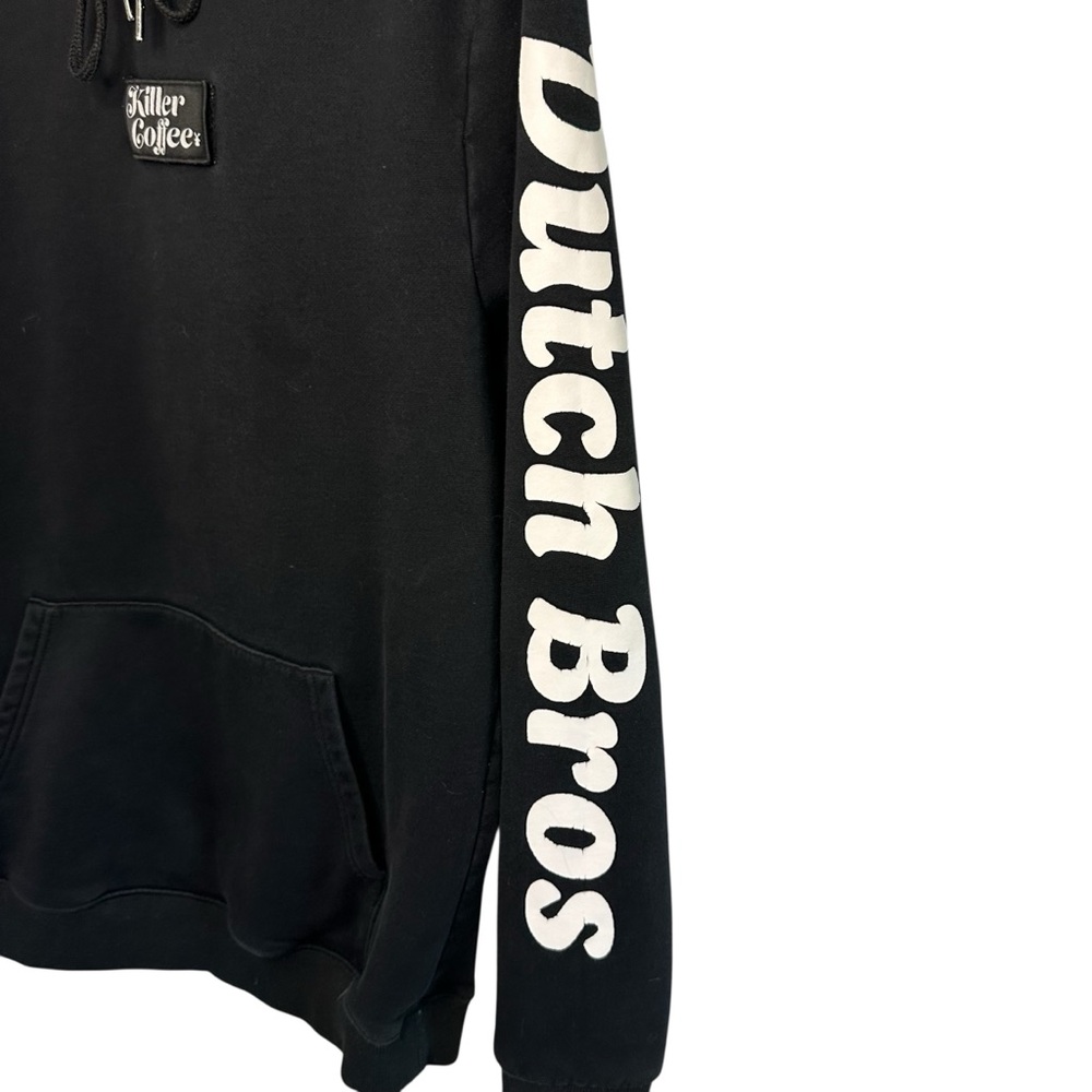 Dutch Bros Medium Black “Killer Coffee” Hoodie Dutch Bros Sleeve Db 1992 View 3